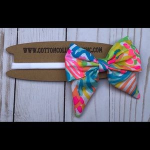 Lilly bow, Lilly headband, lovers coral